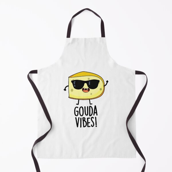 Item preview, Gouda Vibes Funny Cheese Pun designed and sold by punnybone.