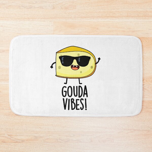 Item preview, Gouda Vibes Funny Cheese Pun  designed and sold by punnybone.