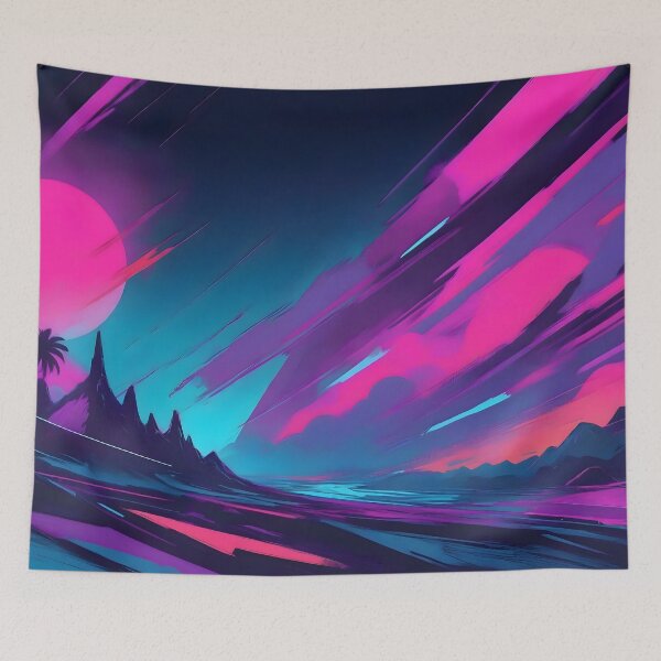 Item preview, Retro Synthwave Abstract Art designed and sold by papi1998.