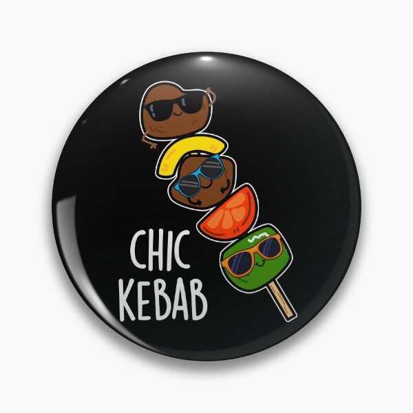 Item preview, Chic Kebab Funny Shish Kebab Pun (Dark BG) designed and sold by punnybone.