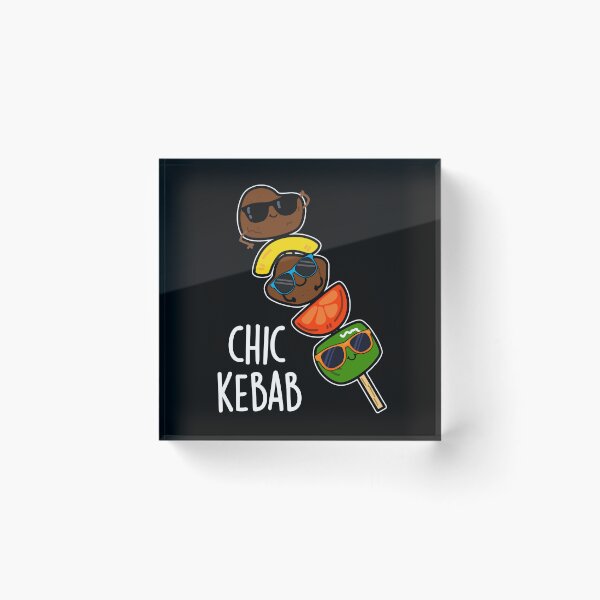 Item preview, Chic Kebab Funny Shish Kebab Pun (Dark BG) designed and sold by punnybone.