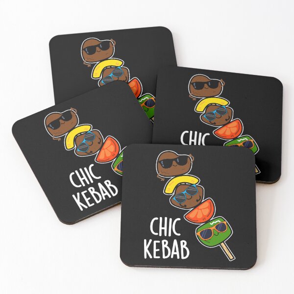 Item preview, Chic Kebab Funny Shish Kebab Pun (Dark BG) designed and sold by punnybone.
