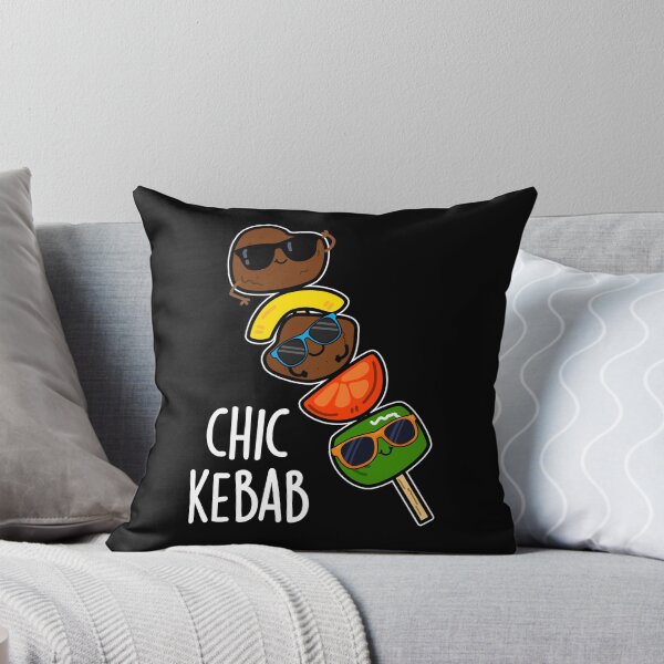 Item preview, Chic Kebab Funny Shish Kebab Pun (Dark BG) designed and sold by punnybone.