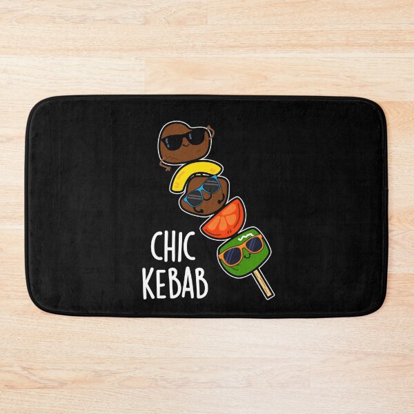 Item preview, Chic Kebab Funny Shish Kebab Pun (Dark BG) designed and sold by punnybone.