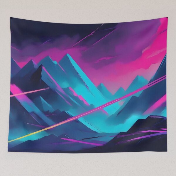 Item preview, Retro Synthwave Abstract Art designed and sold by papi1998.