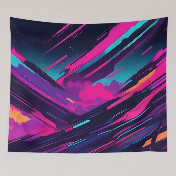 Item preview, Retro Synthwave Abstract Art designed and sold by papi1998.