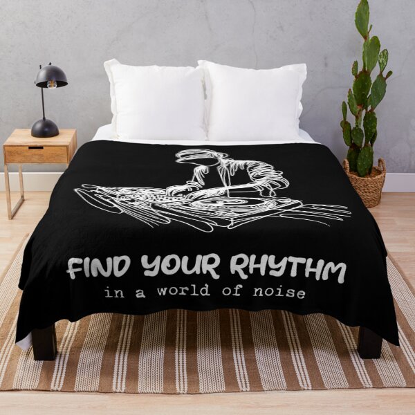 Item preview, Find Your Rhythm - Techno Music DJ - Inspirational Quote designed and sold by Urban-Alien.