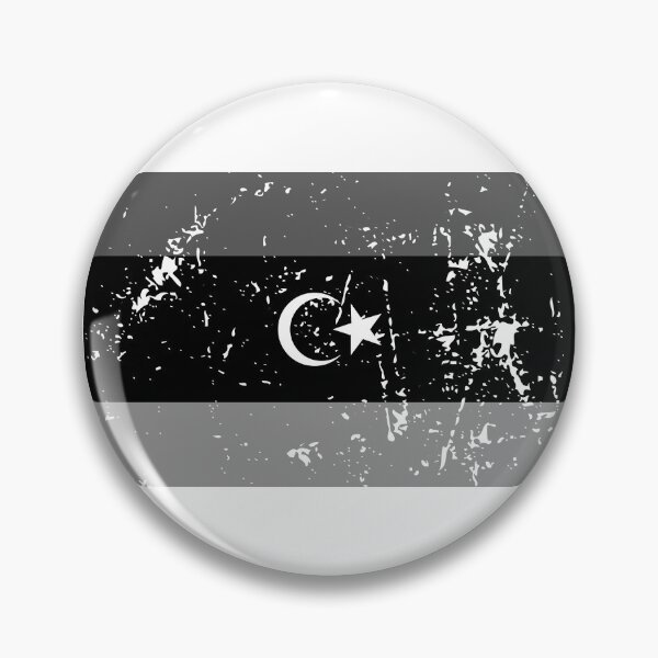 Item preview, Libya black and white flag vintage grayscale design designed and sold by Starstacks.