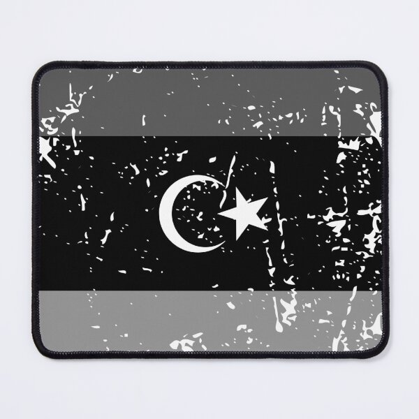 Item preview, Libya black and white flag vintage grayscale design designed and sold by Starstacks.