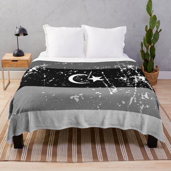 Item preview, Libya black and white flag vintage grayscale design designed and sold by Starstacks.