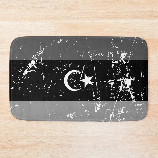 Item preview, Libya black and white flag vintage grayscale design designed and sold by Starstacks.