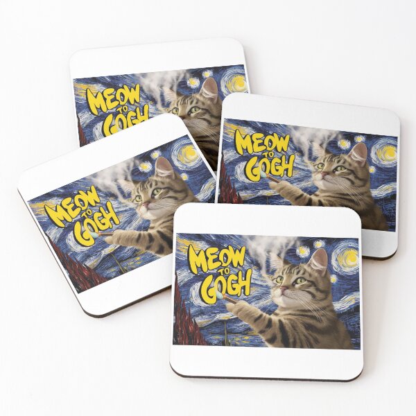 Item preview, Meow to Gogh: Whimsical Cat Painting Starry Night designed and sold by Colorful-Garden.
