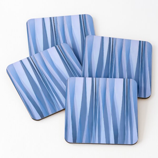 Item preview, Vertical Stripe Pattern Gradual Shading Effect Blue Blend designed and sold by taiche.