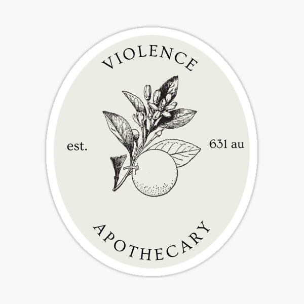 Violence Apothecary - Orange Logo Sticker