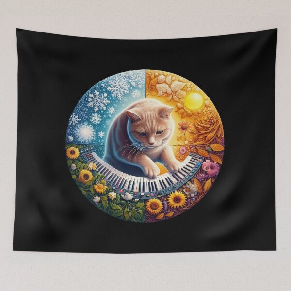 Item preview, Synthesizer Cat -"Seasonal Synth Cat" number 2 designed and sold by MarandSviet.