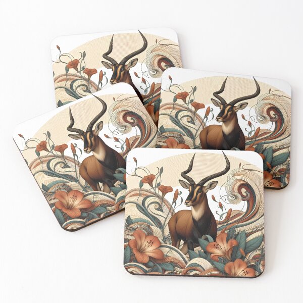 Item preview, Abstract Elegance: Bubal Hartebeest-Inspired Background designed and sold by daruneenok.