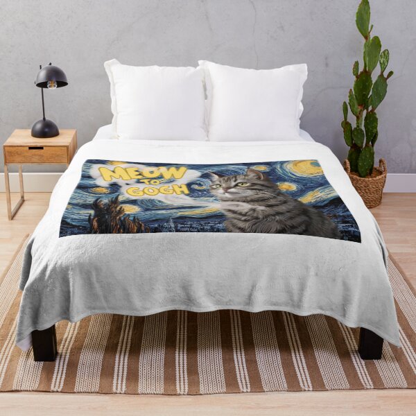 Item preview, Meow to Gogh: Whimsical Cat Painting Starry Night designed and sold by Colorful-Garden.