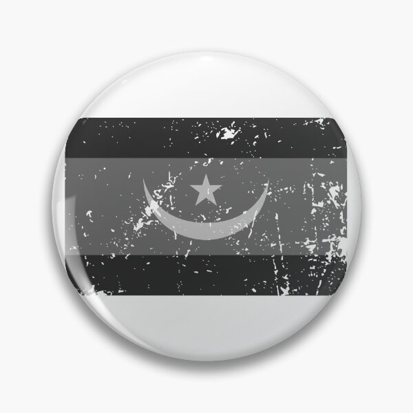 Item preview, Mauritania black and white flag vintage finish  designed and sold by Starstacks.
