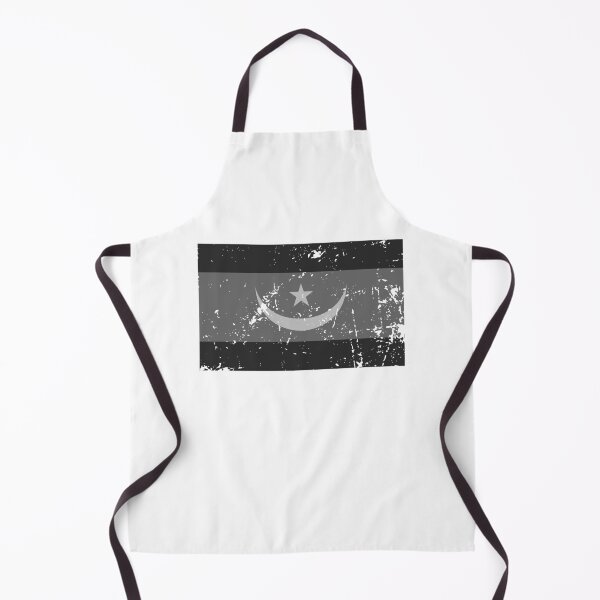 Item preview, Mauritania black and white flag vintage finish  designed and sold by Starstacks.