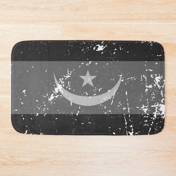 Item preview, Mauritania black and white flag vintage finish  designed and sold by Starstacks.