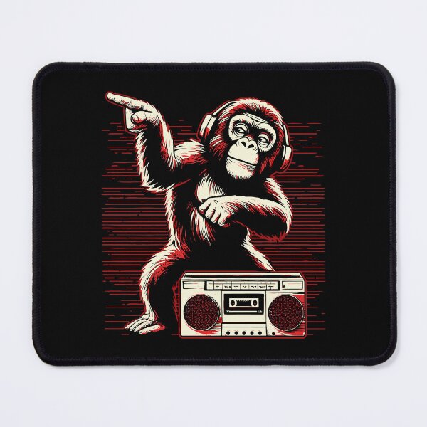 Item preview, Cute Monkey DJ - Listening To Music - Headphones Boombox designed and sold by Urban-Alien.