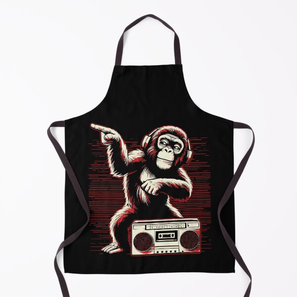 Item preview, Cute Monkey DJ - Listening To Music - Headphones Boombox designed and sold by Urban-Alien.