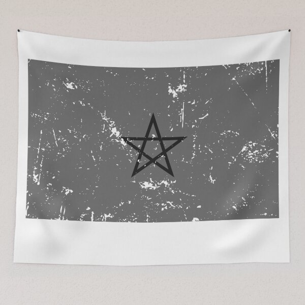 Item preview, Morocco black and white flag, retro classic finish designed and sold by Starstacks.
