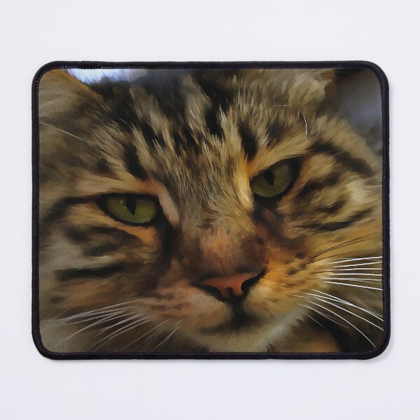Item preview, Long Haired Tabby Cat Artistic Pet Portrait designed and sold by taiche.