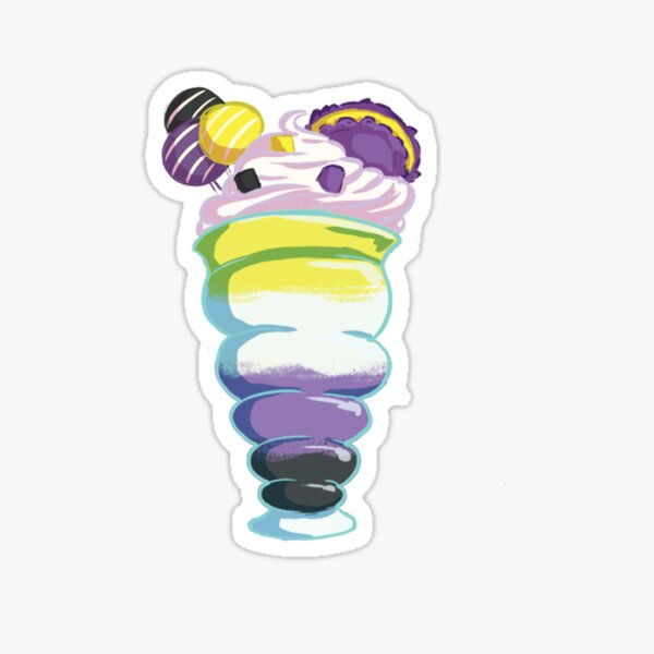 Nonbinary Milkshake Sticker