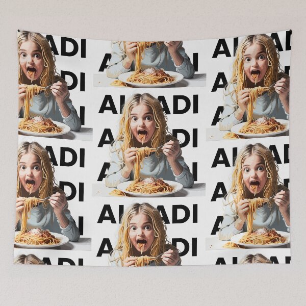 Item preview, Girl Eating Spaghetti with ALUADI designed and sold by ALUADI.
