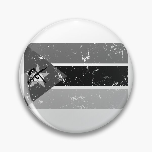 Item preview, Mozambique flag black and white vintage style designed and sold by Starstacks.