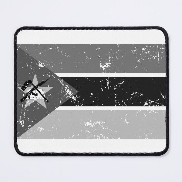 Item preview, Mozambique flag black and white vintage style designed and sold by Starstacks.