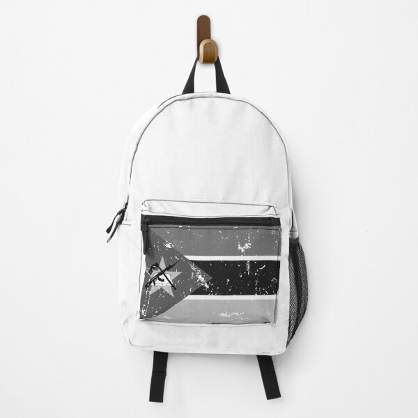 Item preview, Mozambique flag black and white vintage style designed and sold by Starstacks.