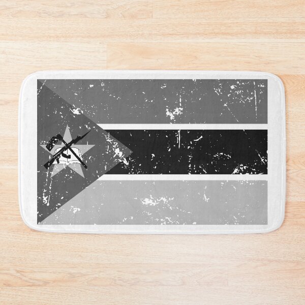 Item preview, Mozambique flag black and white vintage style designed and sold by Starstacks.