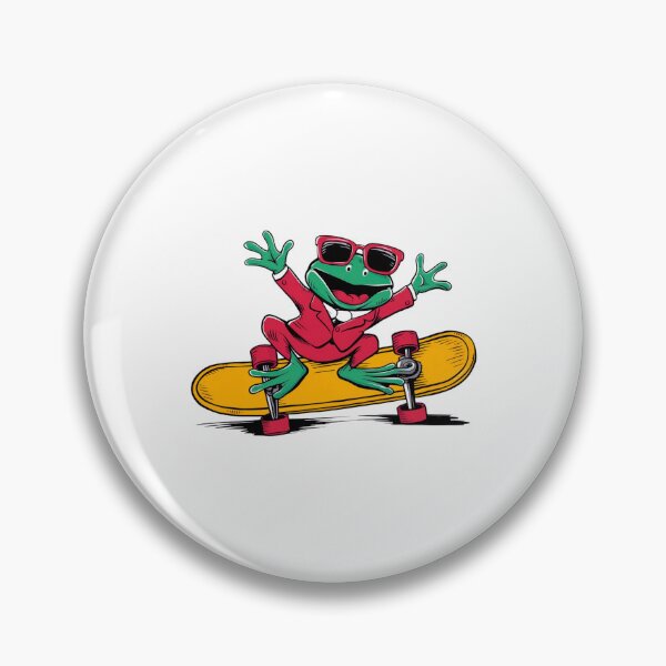 Item preview, Handstanding Skateboard Frog: A Splash of Color and Fun designed and sold by Colorful-Garden.