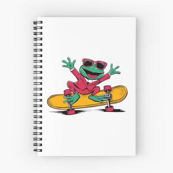 Item preview, Handstanding Skateboard Frog: A Splash of Color and Fun designed and sold by Colorful-Garden.