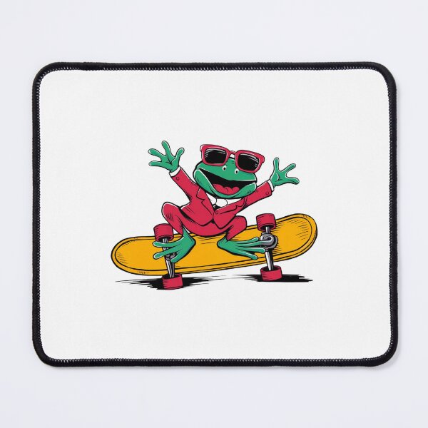 Item preview, Handstanding Skateboard Frog: A Splash of Color and Fun designed and sold by Colorful-Garden.