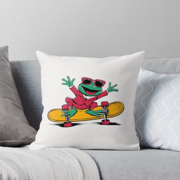 Item preview, Handstanding Skateboard Frog: A Splash of Color and Fun designed and sold by Colorful-Garden.