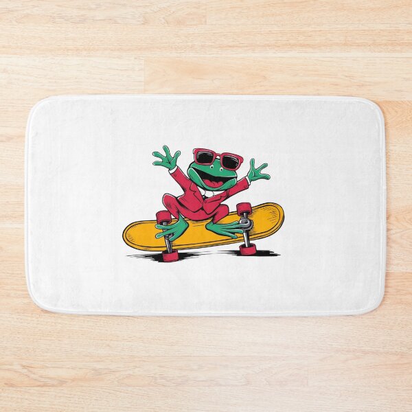Item preview, Handstanding Skateboard Frog: A Splash of Color and Fun designed and sold by Colorful-Garden.
