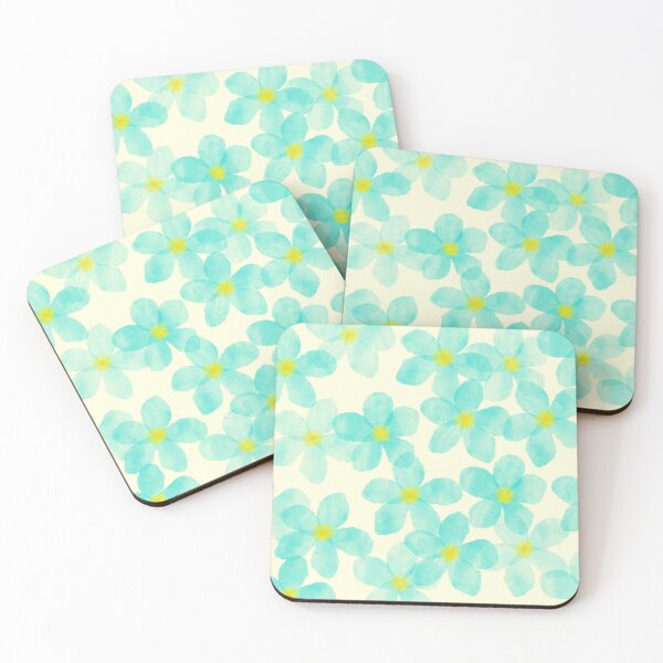 Item preview, Watercolor-like blue flowers designed and sold by yunee.