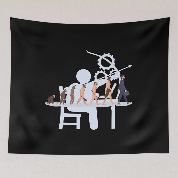 Item preview, Work Through the Ages: From Hunters to Office Dwellers designed and sold by WITCHAYA$$.