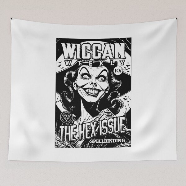 Item preview, Halloween Witch Funny Wiccan Weekly Magazine Hex Cover designed and sold by GrandeDuc.
