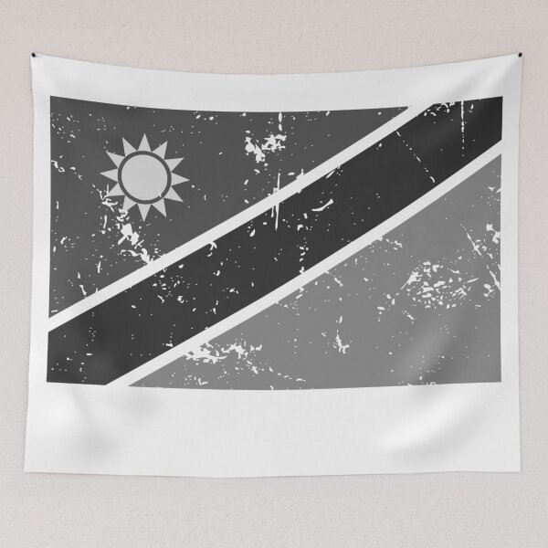 Item preview, Namibia flag black and white vintage design designed and sold by Starstacks.