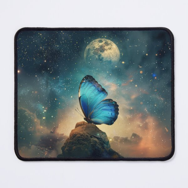 Item preview, Celestial Blue Butterfly: A Moonlit Fantasy designed and sold by Magical Art Store.