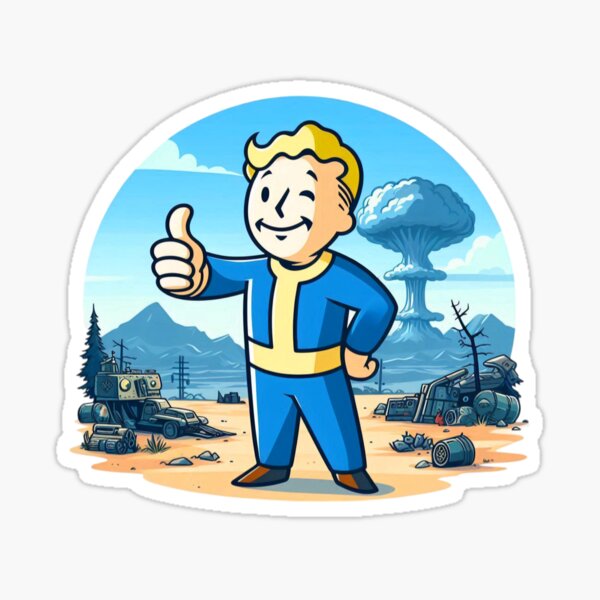 Item preview, Vault-Boy Mushroom Cloud designed and sold by AnimeArtStudio.