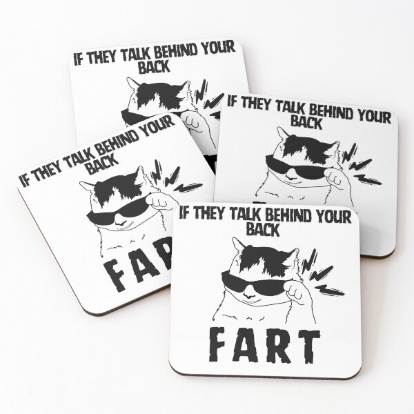 Item preview, If They Talk Behind Your Back Fart  Funny Smirk Cat  designed and sold by DarekShop.