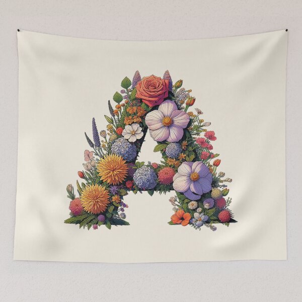 Item preview, Floral Letter A designed and sold by zzz888.