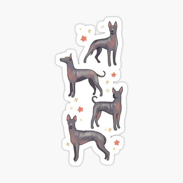 Vista previa del artículo con la obra «perros xoloitzcuintli», diseñado y vendido por Artofmayara.