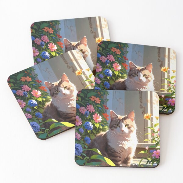 Item preview, Graceful Street Cat with Serenity in Bloom designed and sold by garyexe.