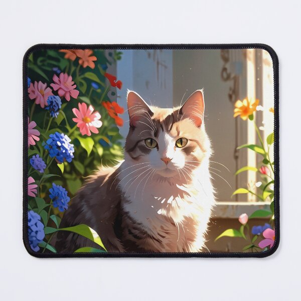 Item preview, Graceful Street Cat with Serenity in Bloom designed and sold by garyexe.